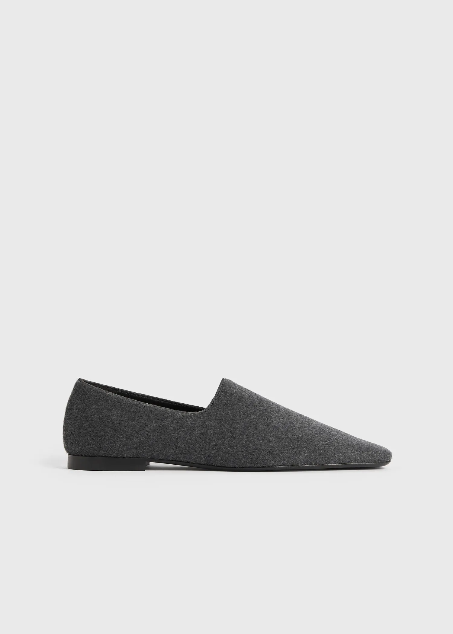 Piped wool loafers grey