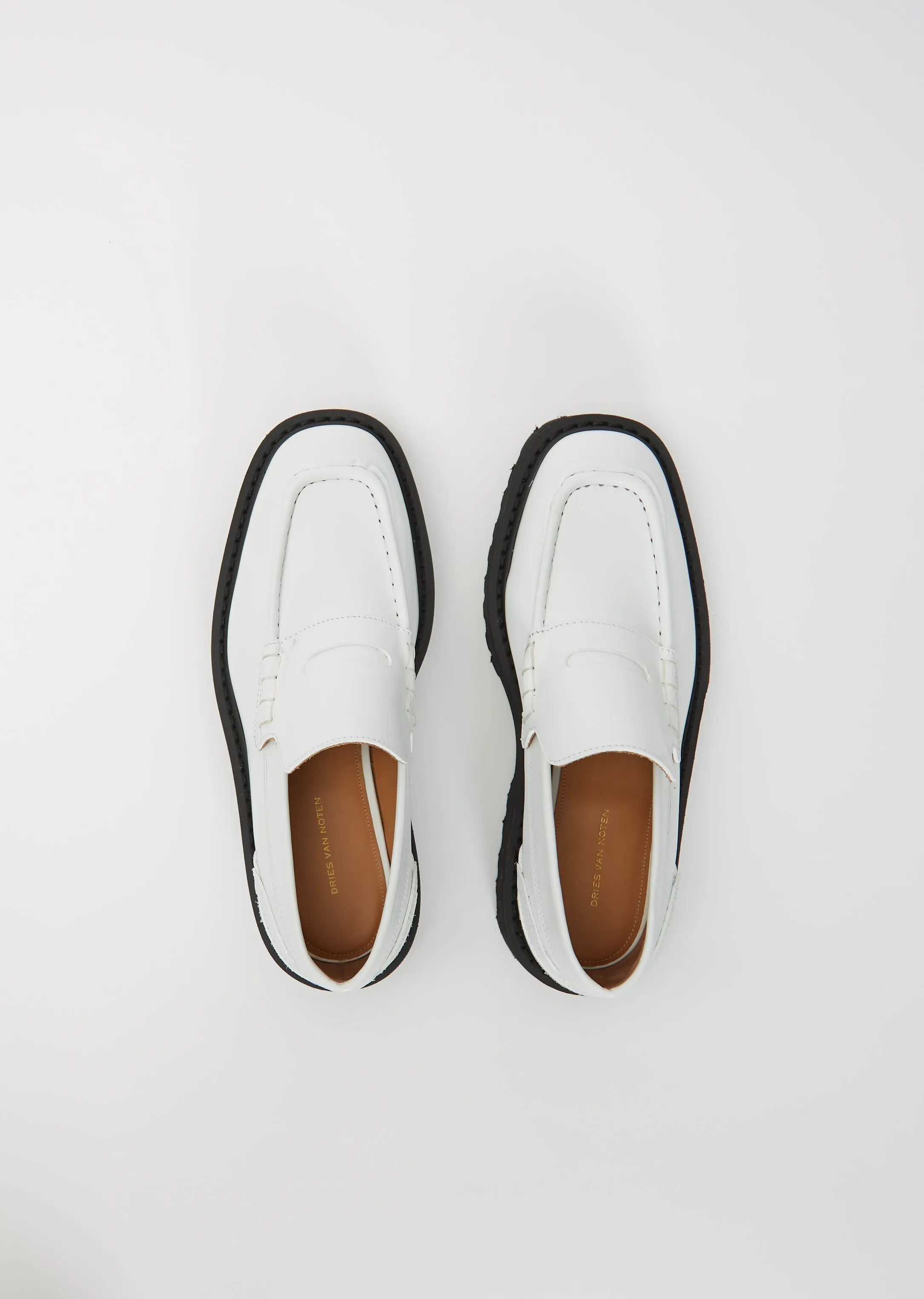 Platform Loafers— White