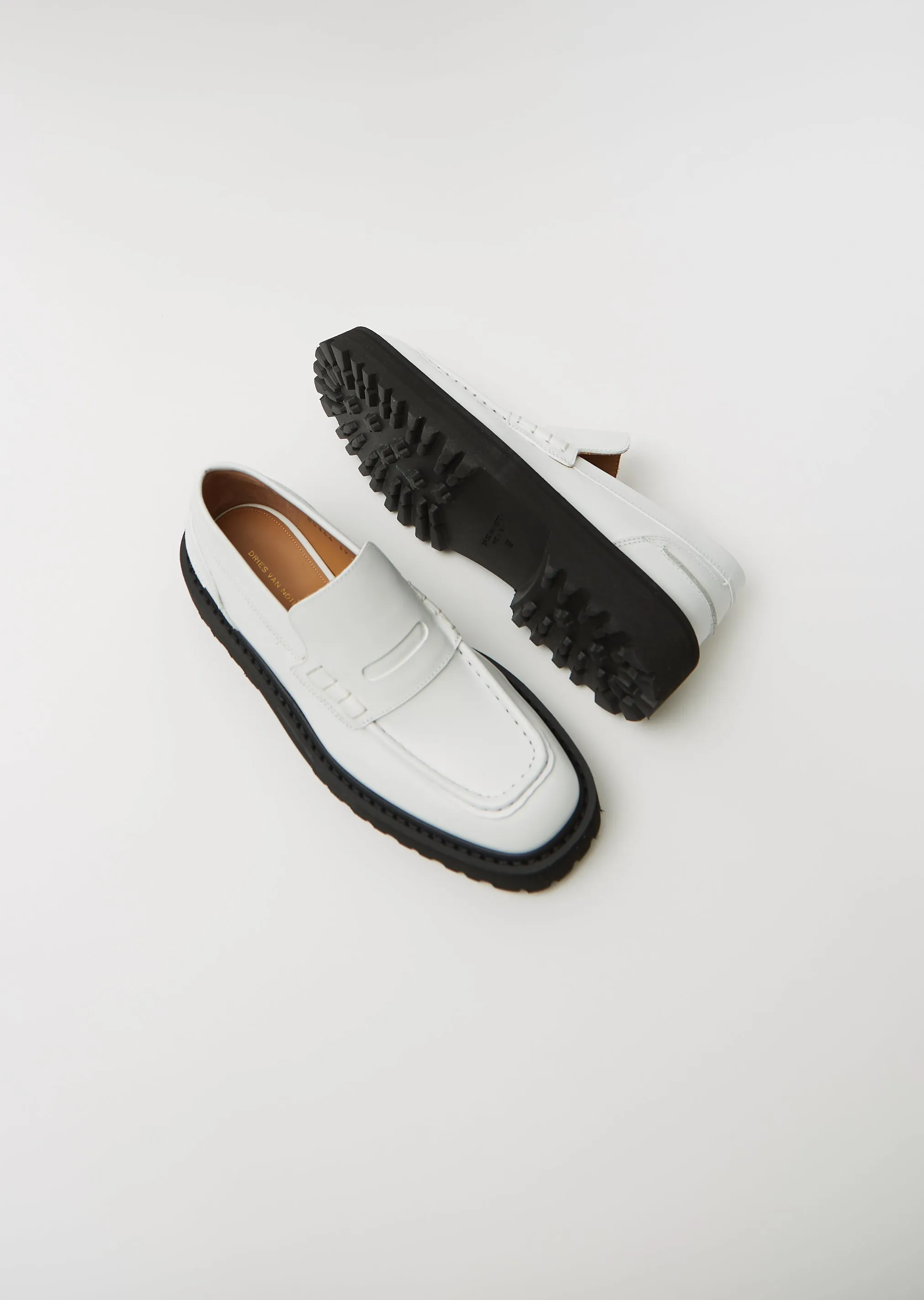 Platform Loafers— White