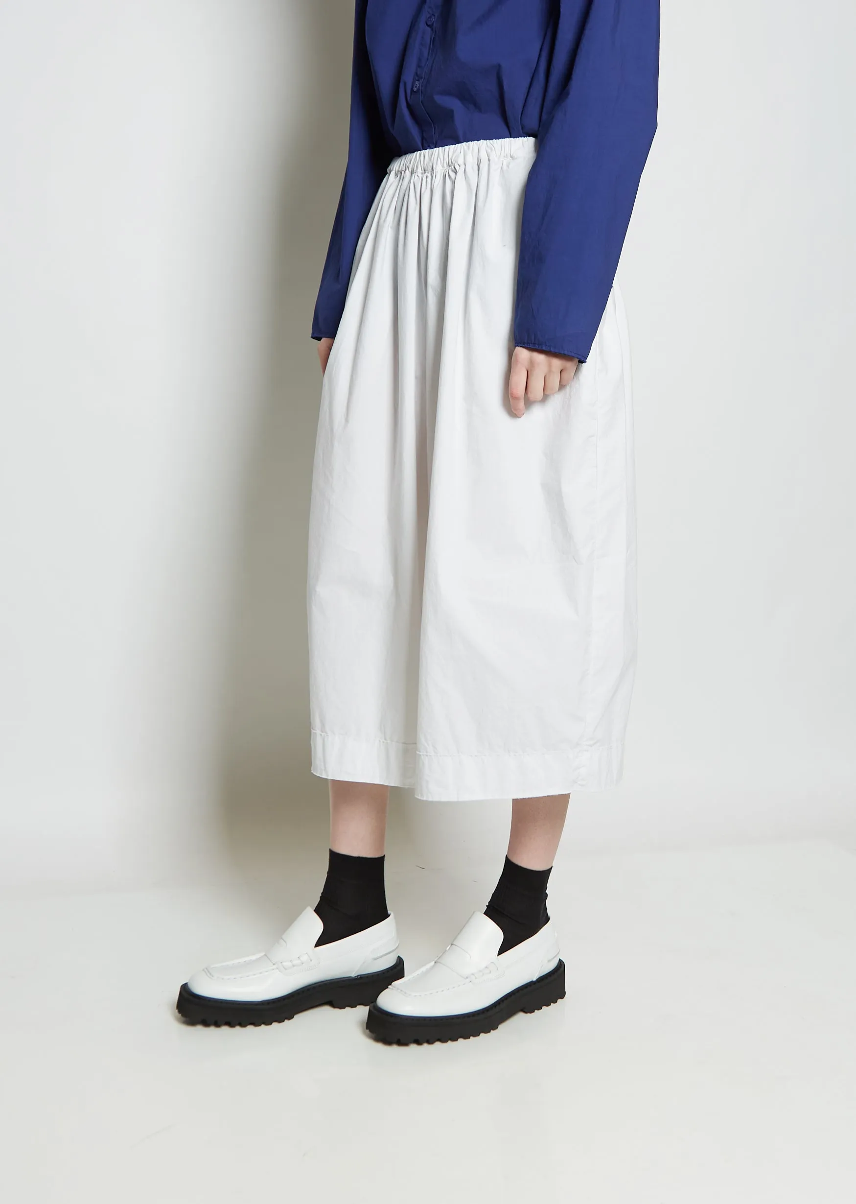 Platform Loafers— White