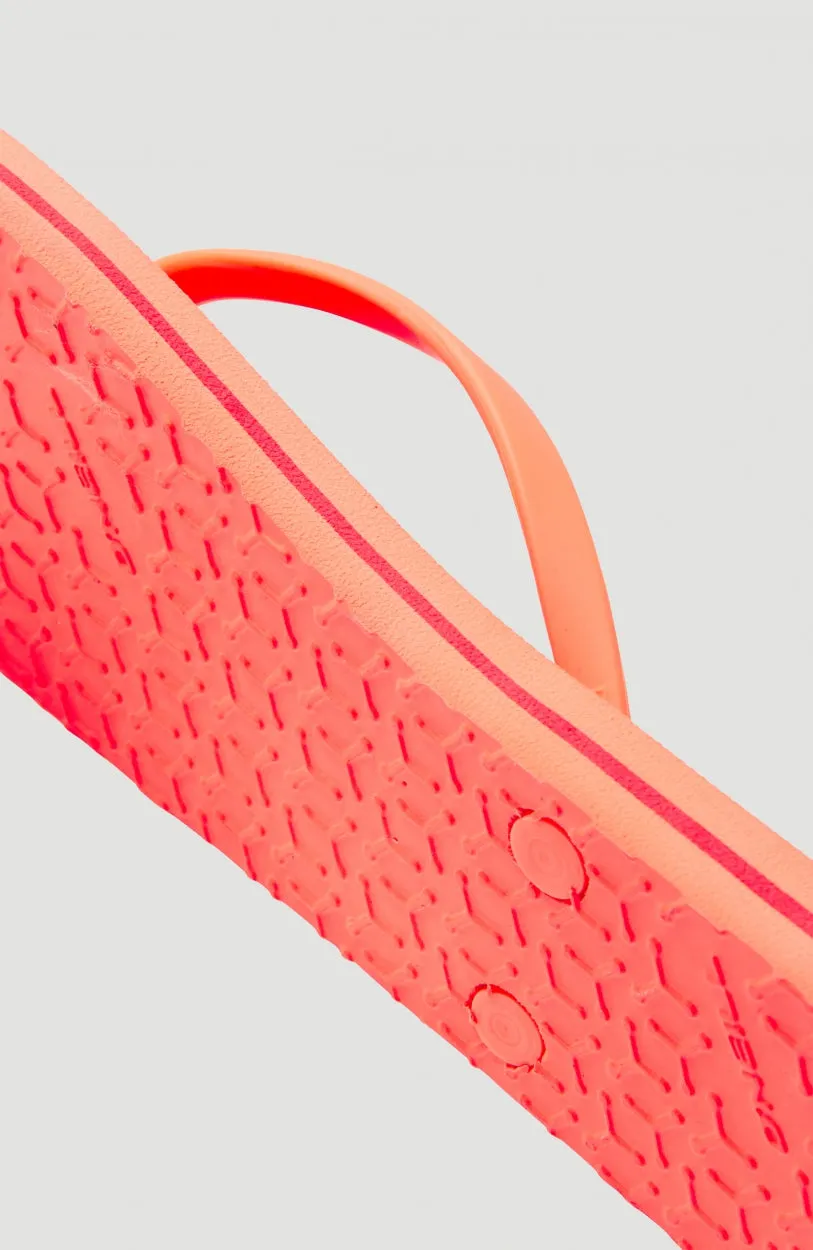 Profile Logo Sandals | Neon Coral