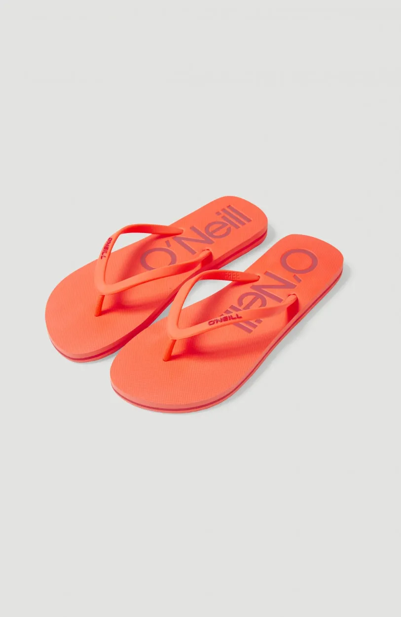 Profile Logo Sandals | Neon Coral