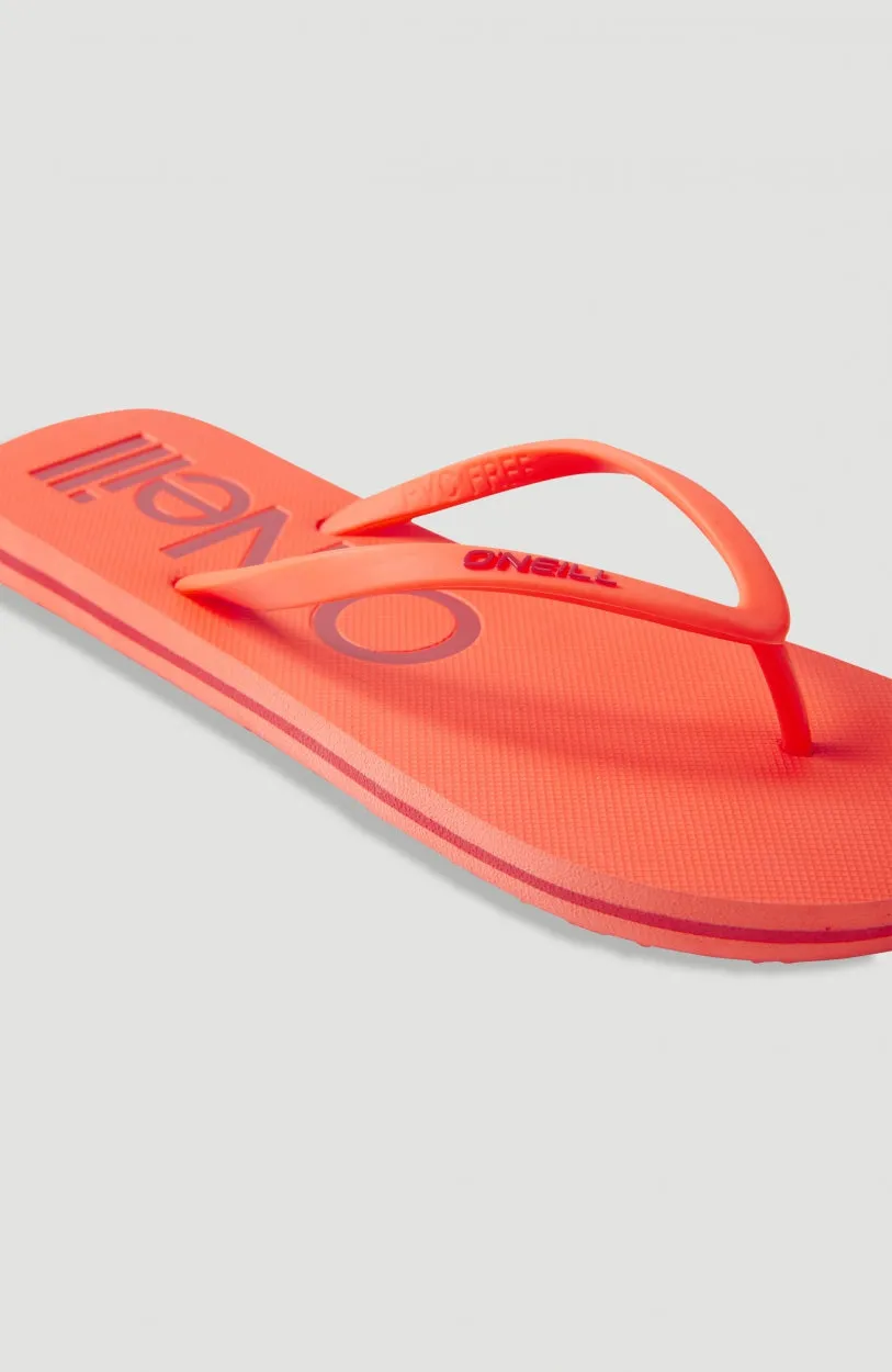 Profile Logo Sandals | Neon Coral