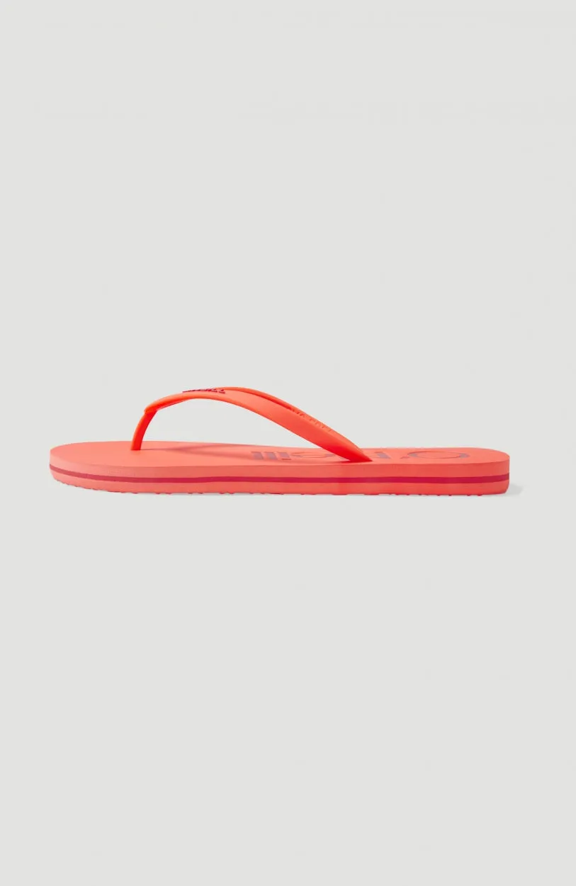 Profile Logo Sandals | Neon Coral