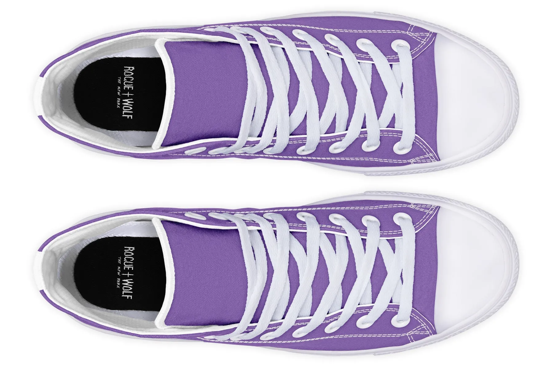 Retro Violet High Tops - Classic Premium Canvas Shoes with Comfortable and Durable Soles