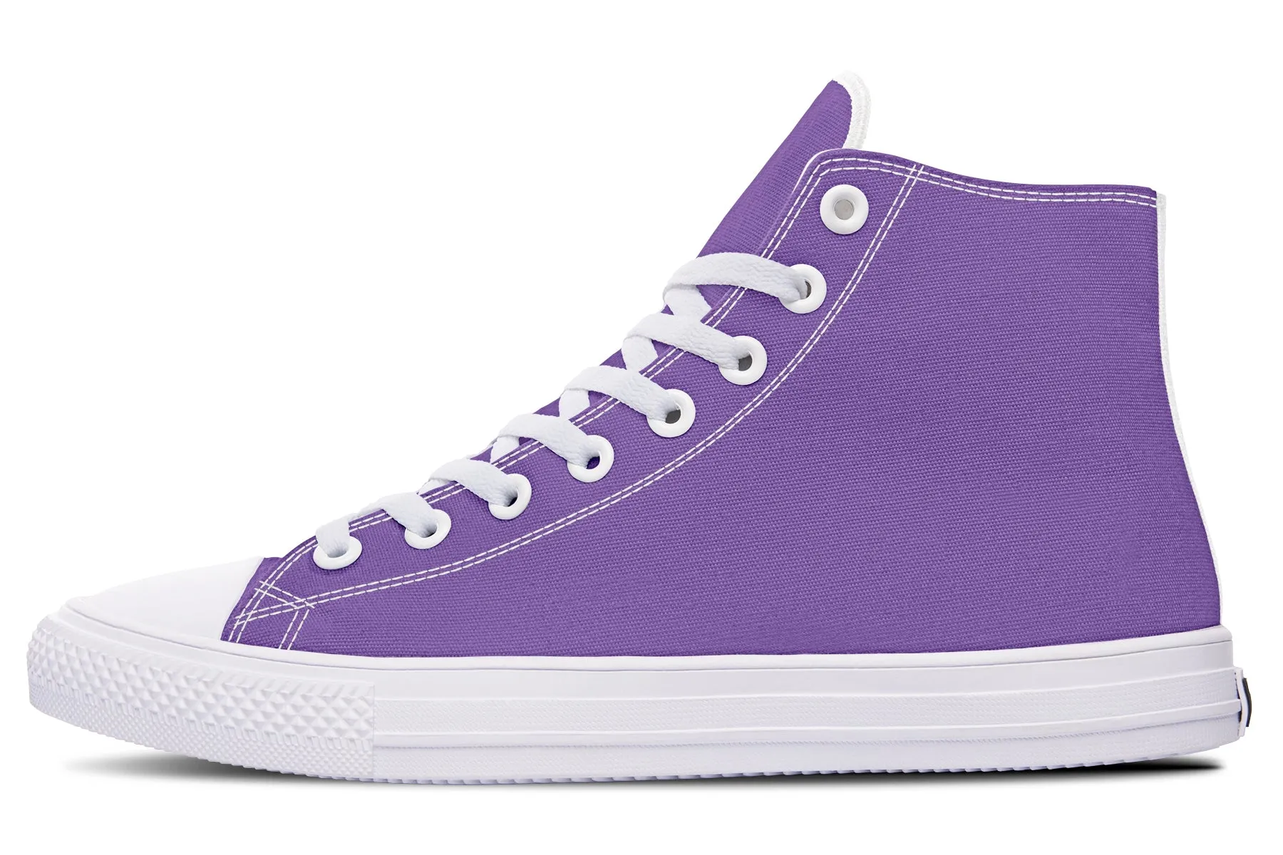 Retro Violet High Tops - Classic Premium Canvas Shoes with Comfortable and Durable Soles