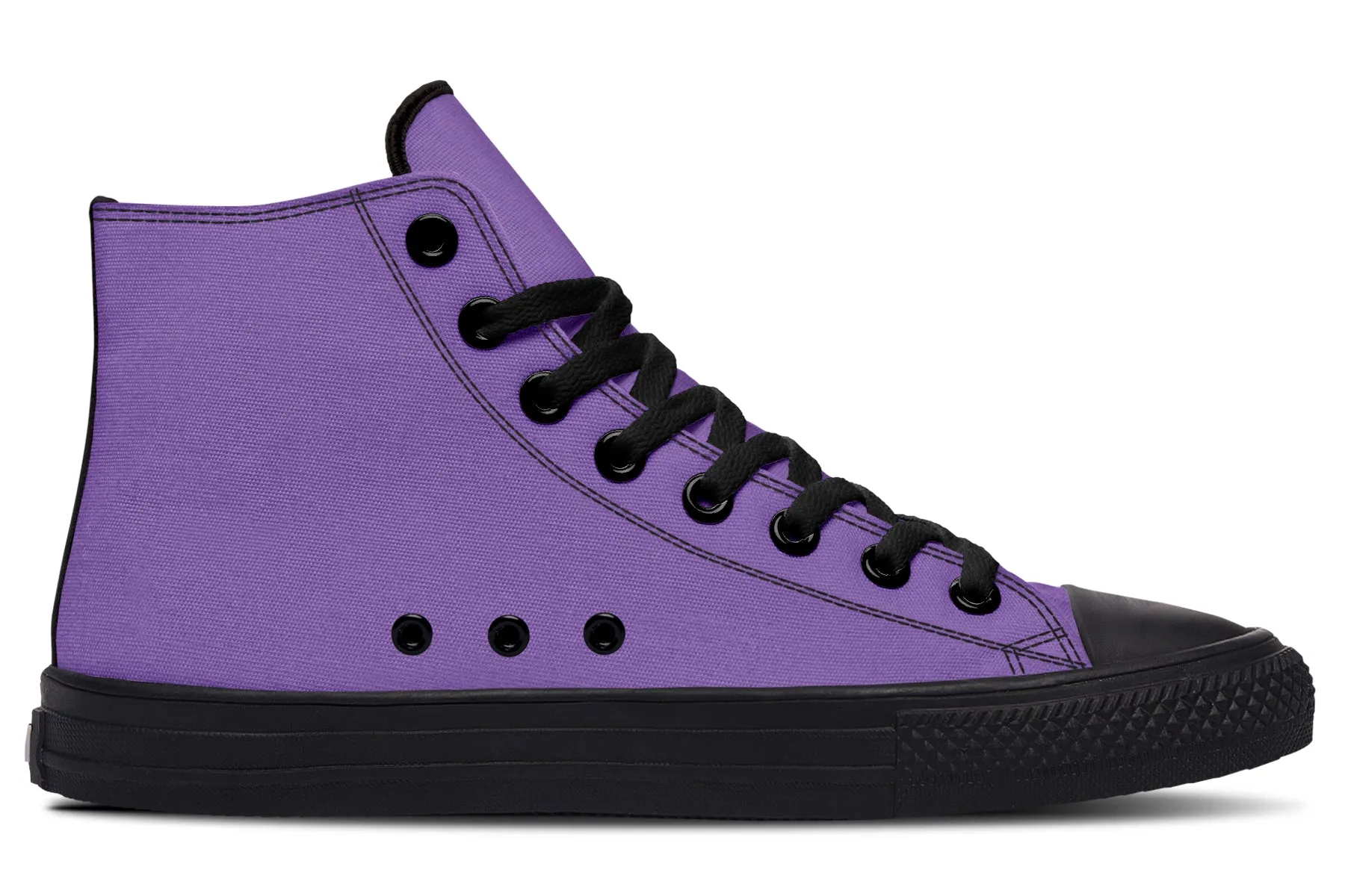 Retro Violet High Tops - Classic Premium Canvas Shoes with Comfortable and Durable Soles