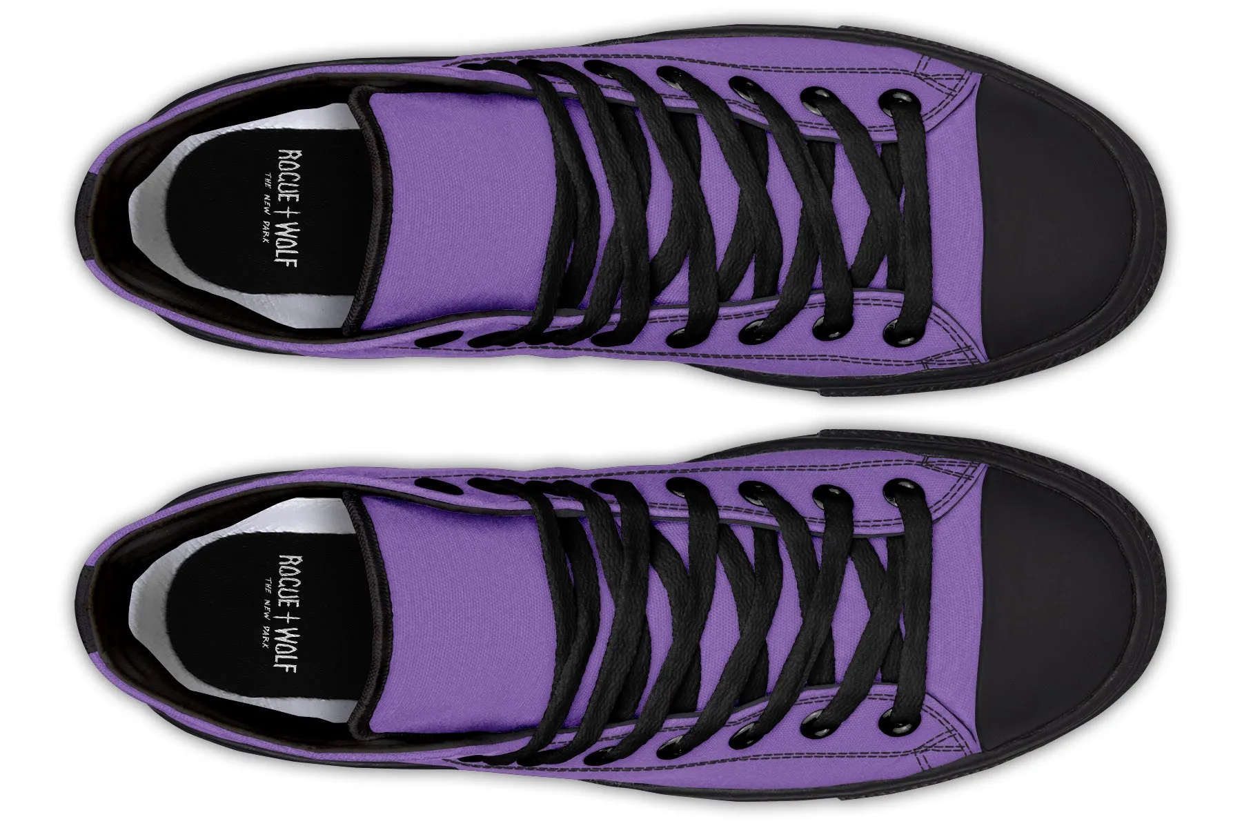 Retro Violet High Tops - Classic Premium Canvas Shoes with Comfortable and Durable Soles