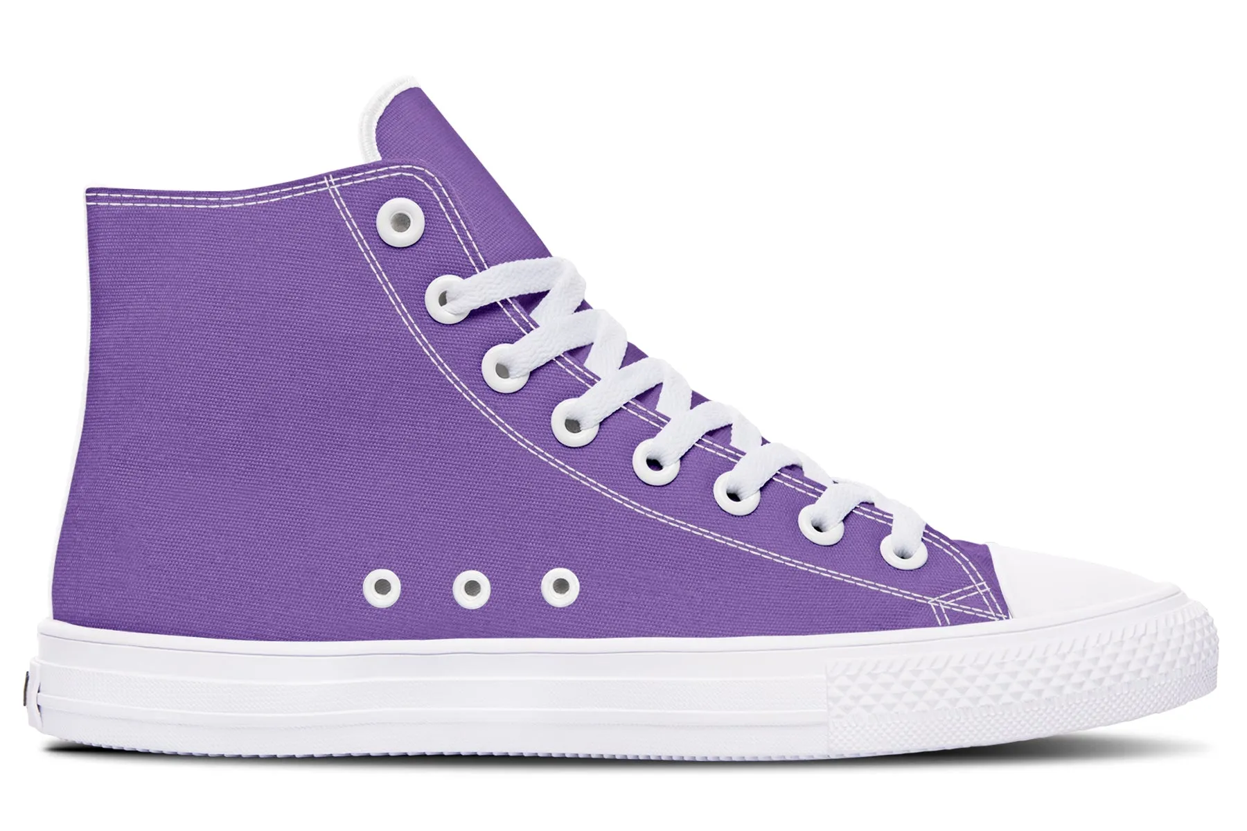 Retro Violet High Tops - Classic Premium Canvas Shoes with Comfortable and Durable Soles