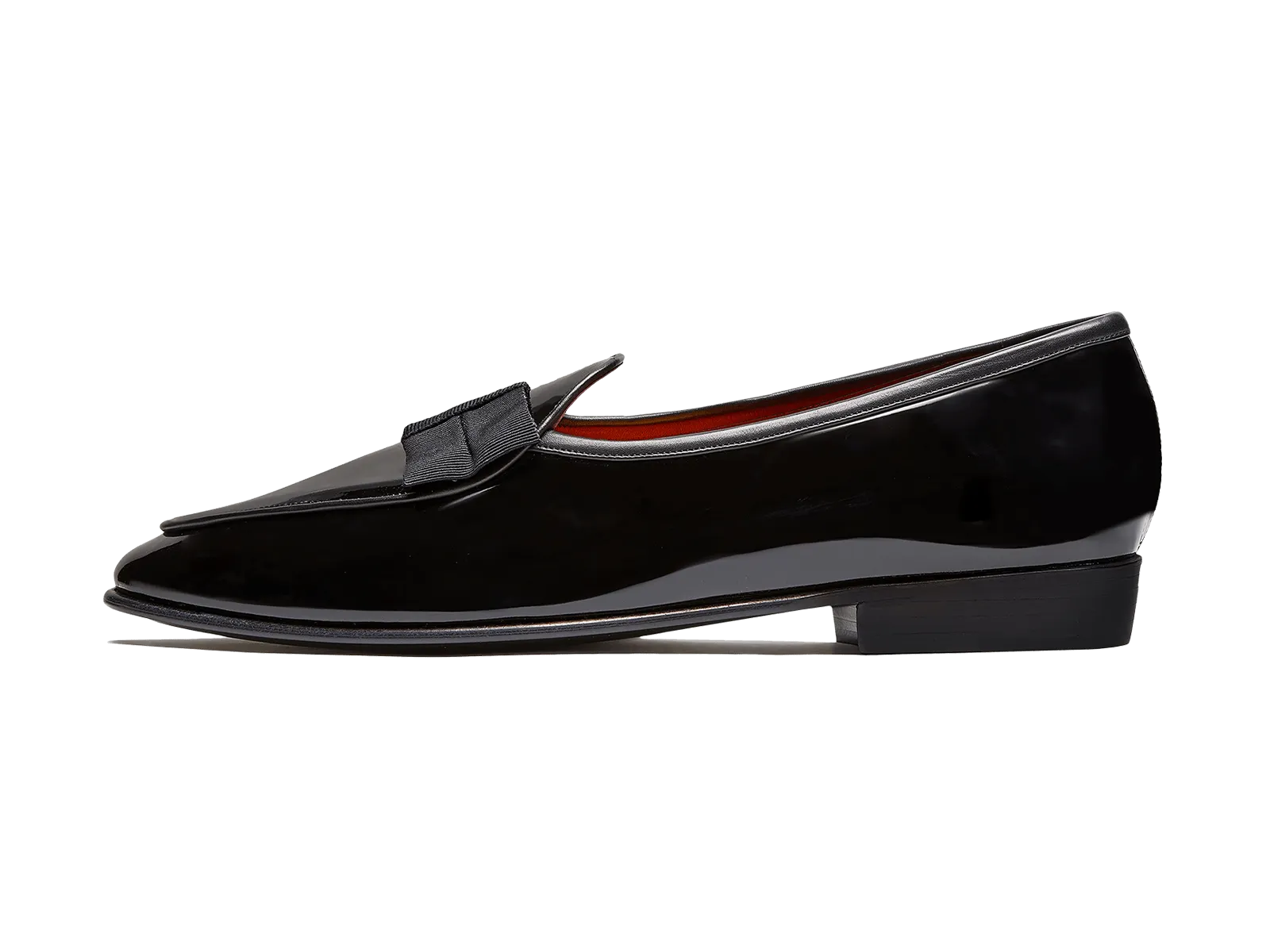 Sagan Opera Bow in Black Patent and Gros Grain