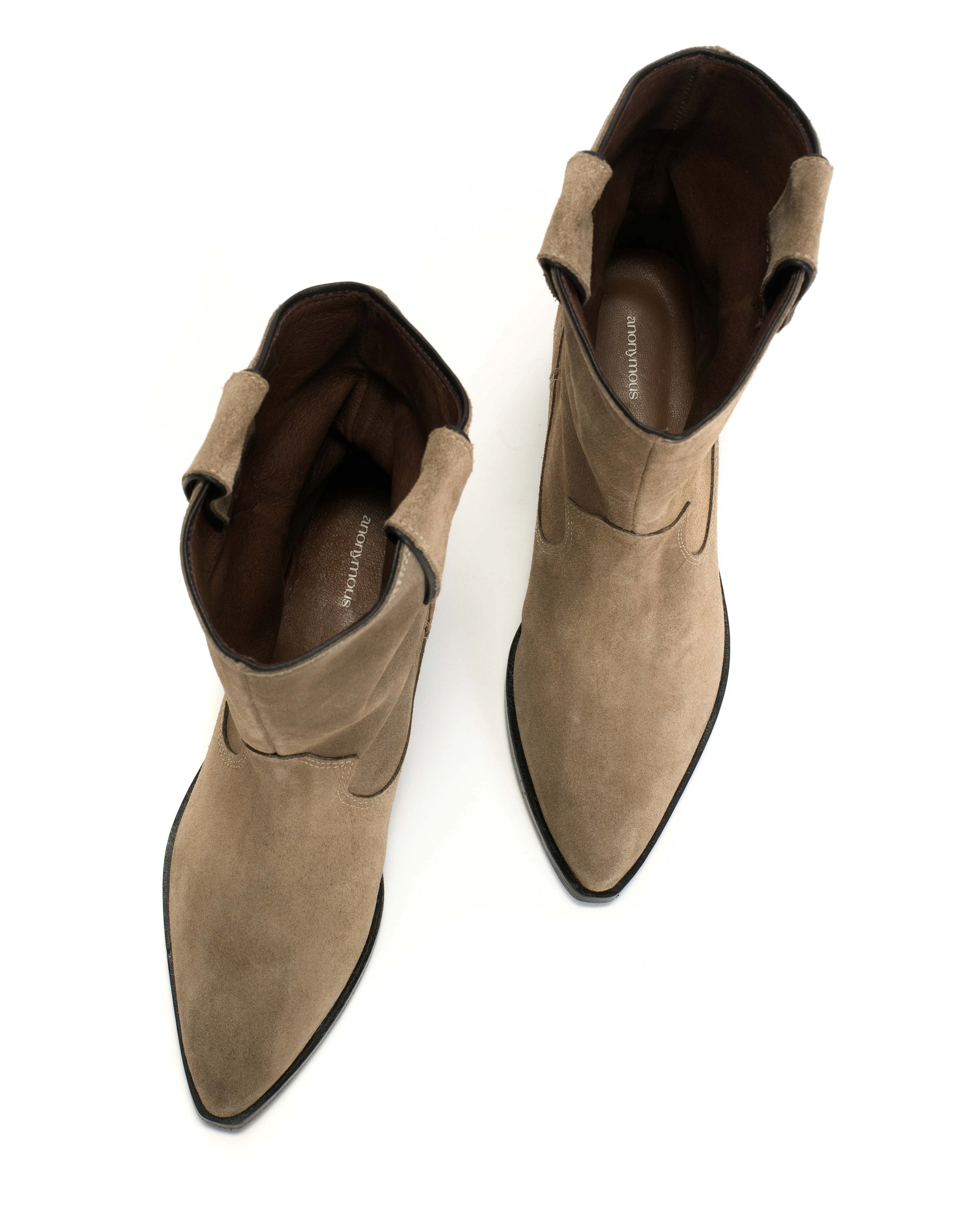 Saseline 35 Calf Suede Mushroom