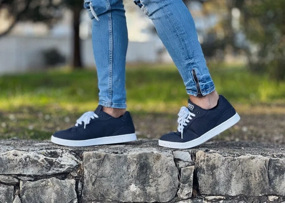 Seeker Men's Vegan Hemp Trainers | Navy Blue