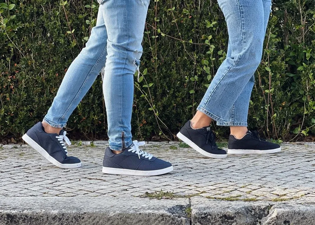 Seeker Men's Vegan Hemp Trainers | Navy Blue