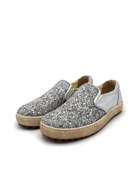 Sparkly Slip-on Leather Loafers for Kids