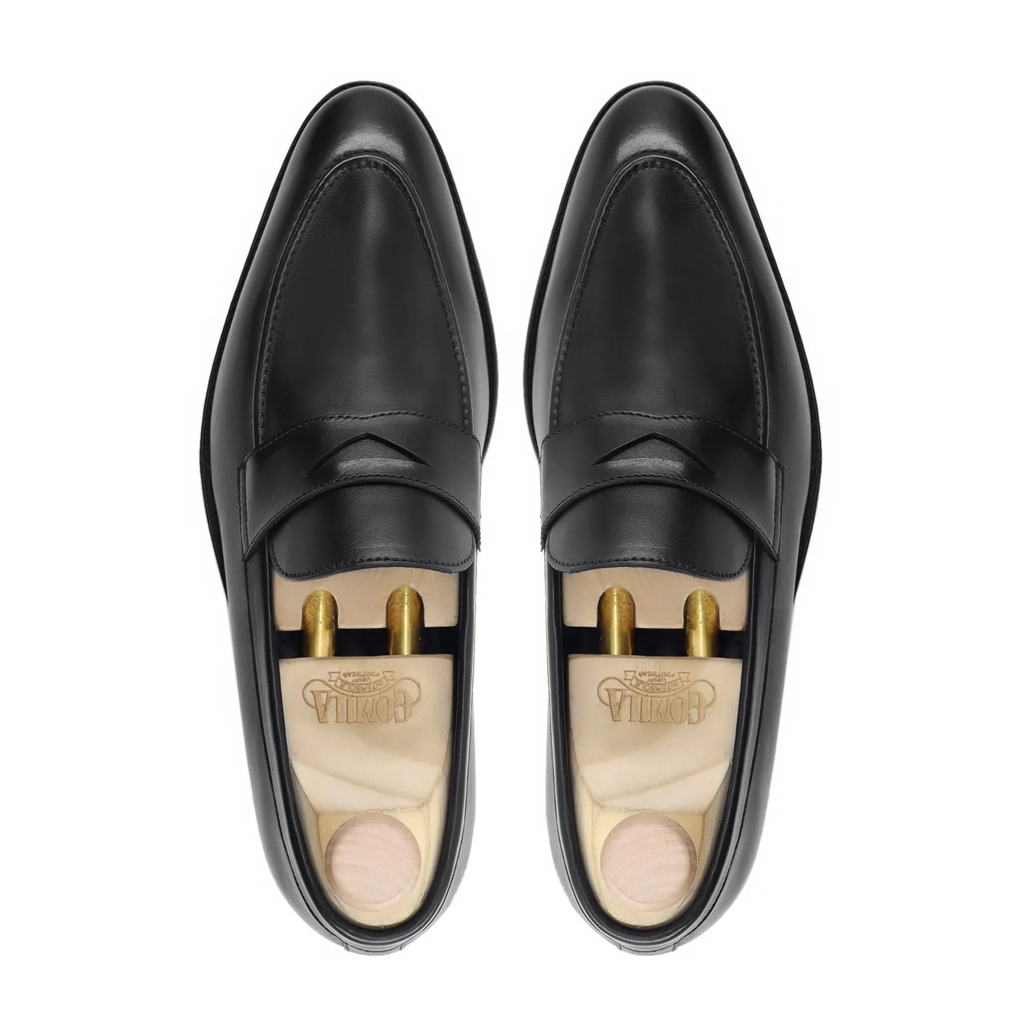 Stevon - Men's Black Calf Leather Loafer