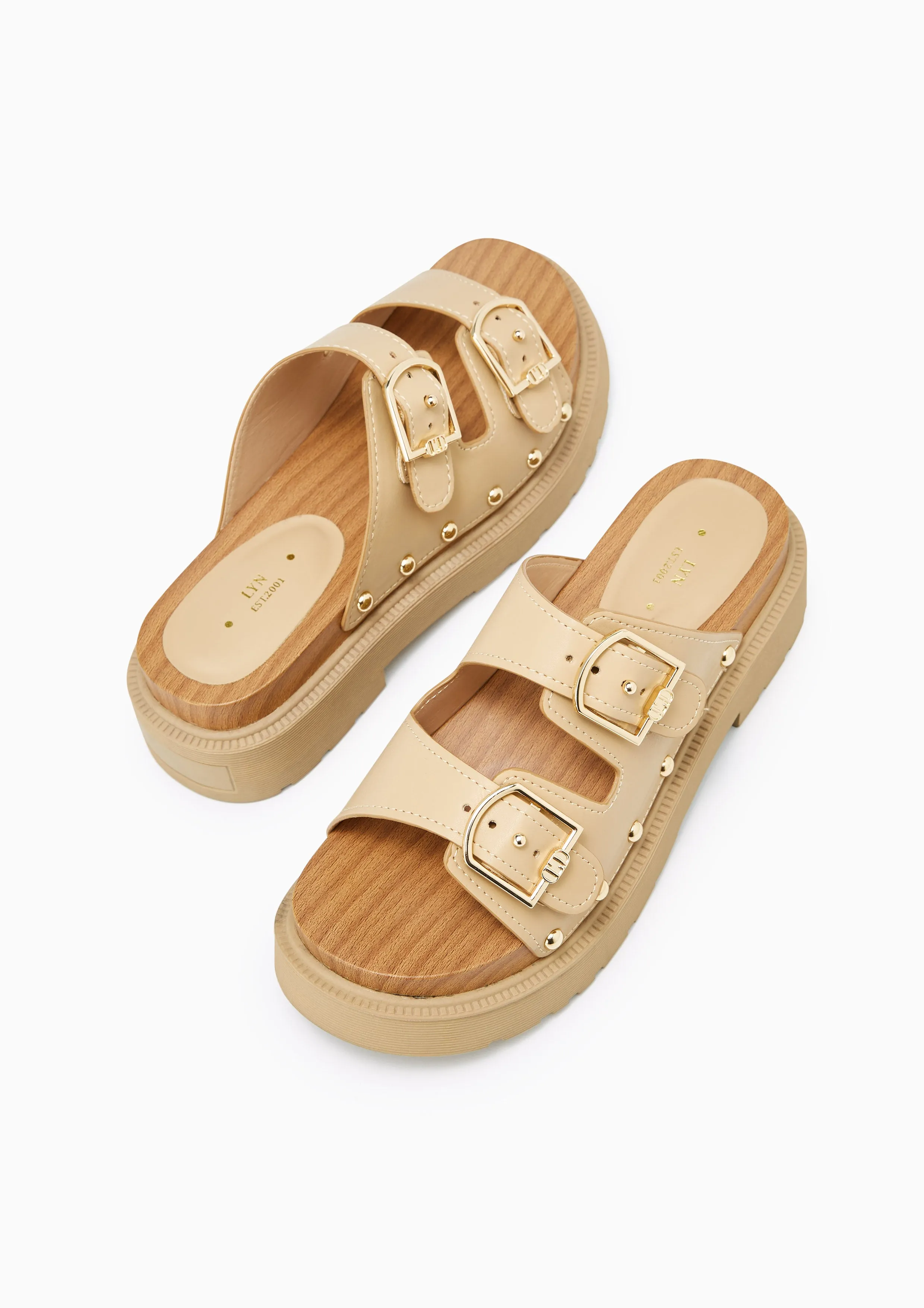 Summer Flat Sandals - Beige