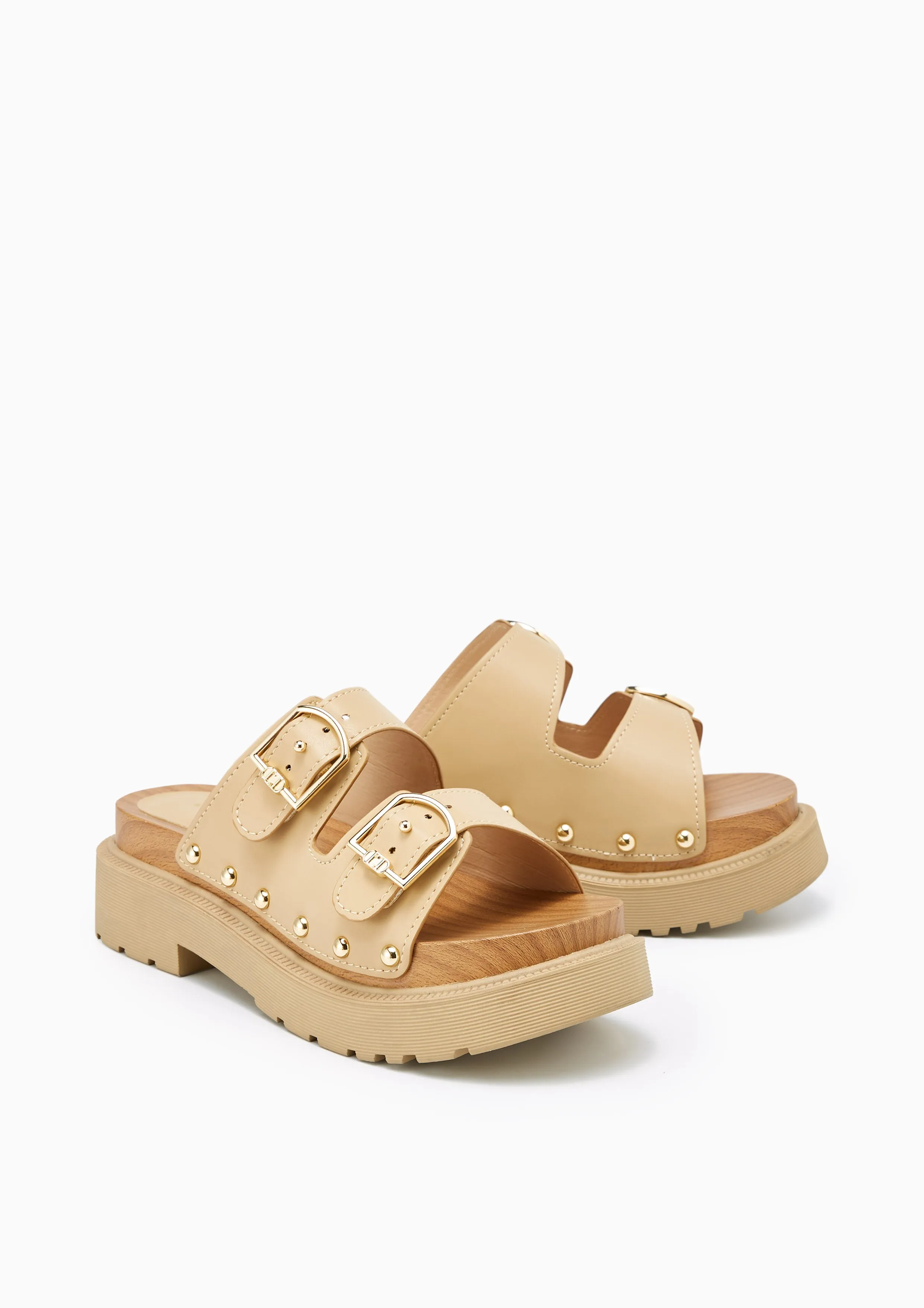 Summer Flat Sandals - Beige