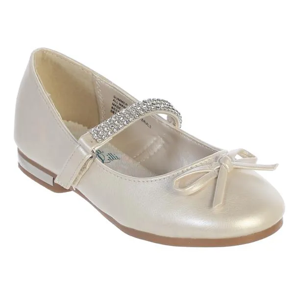 Summer Girls Flats with Rhinestone Strap