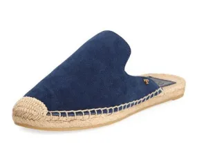 TORY BURCH - MAX ESPADRILLE SUEDE SLIDES **FREE SHIPPING**