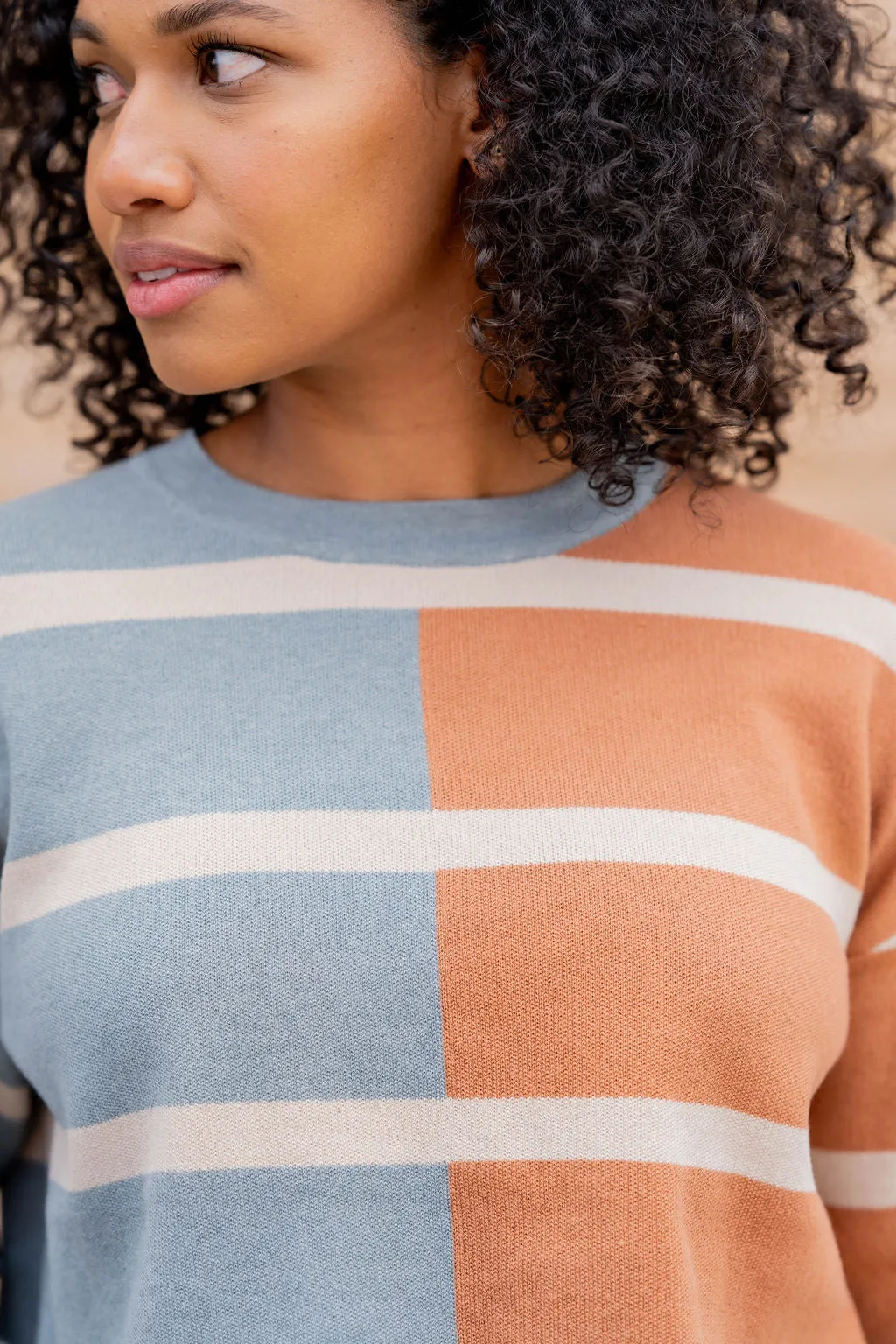 Two Tone Striped Sweater