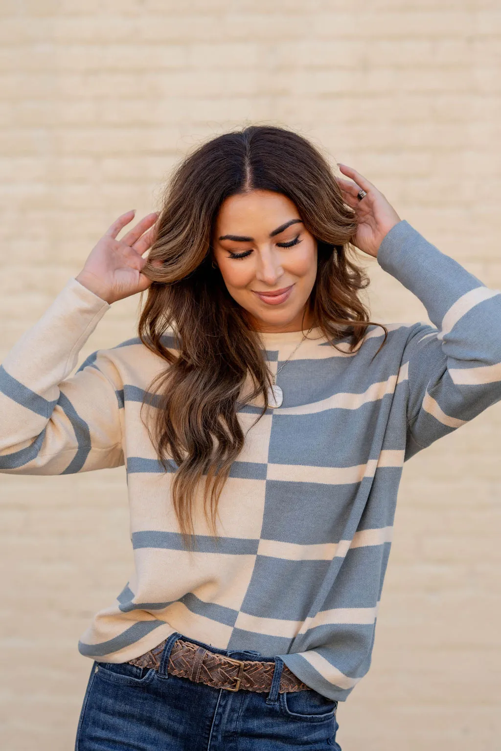 Two Tone Striped Sweater