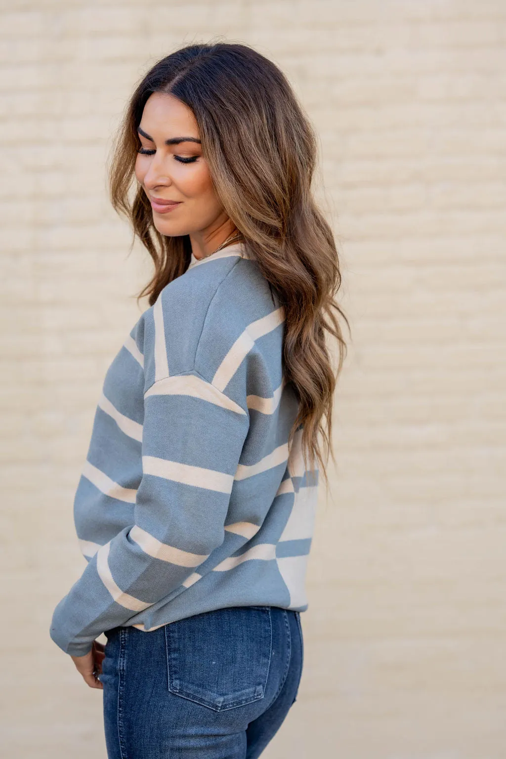 Two Tone Striped Sweater