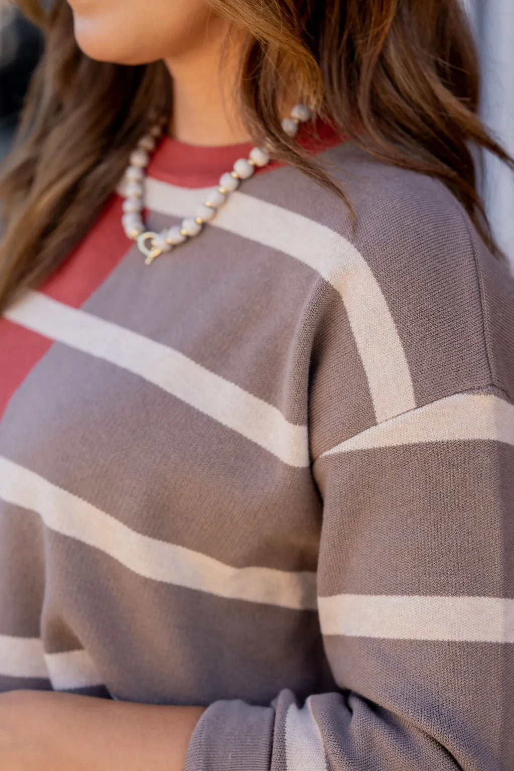 Two Tone Striped Sweater