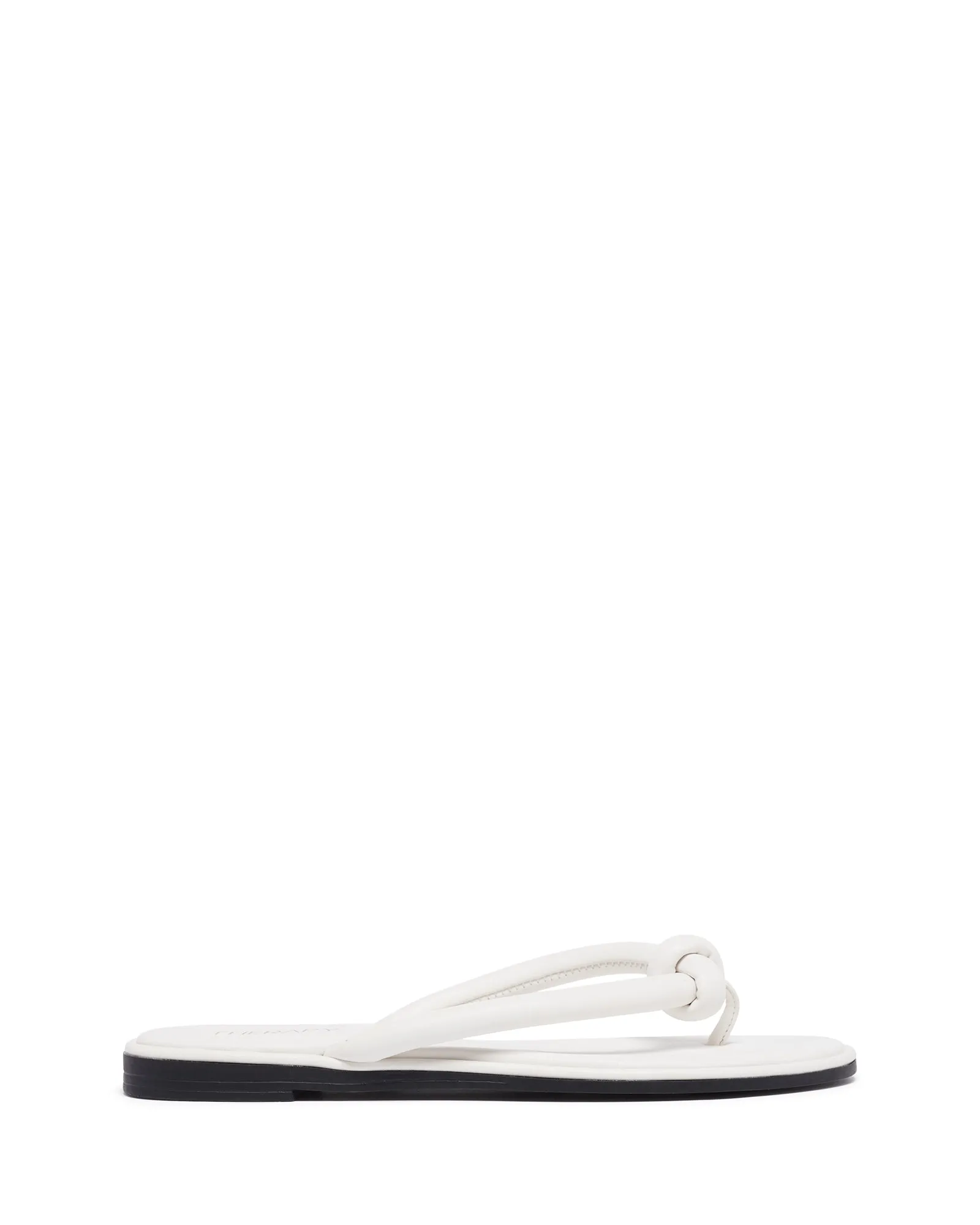 Tyana Thong Sandal White Smooth