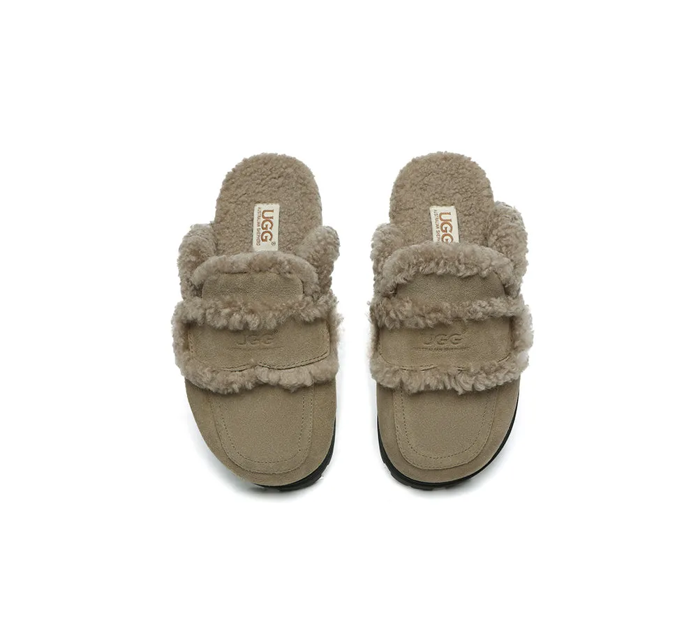 Ugg Slippers Sheepskin Wool Shearling Lined Remi