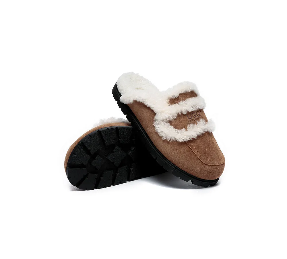 Ugg Slippers Sheepskin Wool Shearling Lined Remi