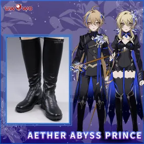 Uwowo Exclusive Authorization Genshin Impact Fanart Aether Abyss &Lumine Abyss Princess  Cosplay Shoes