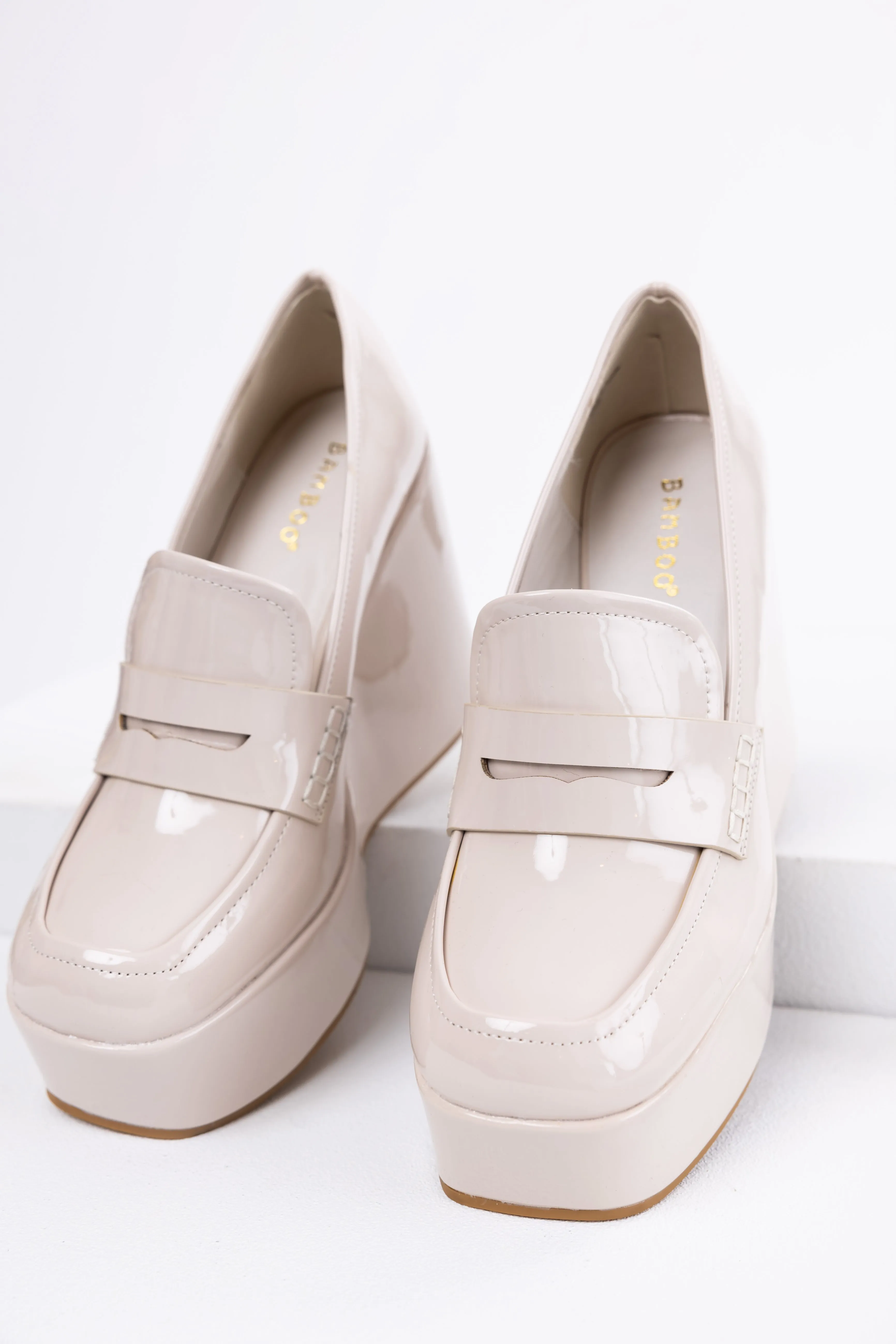 Vanilla Platform Wedge Penny Loafers