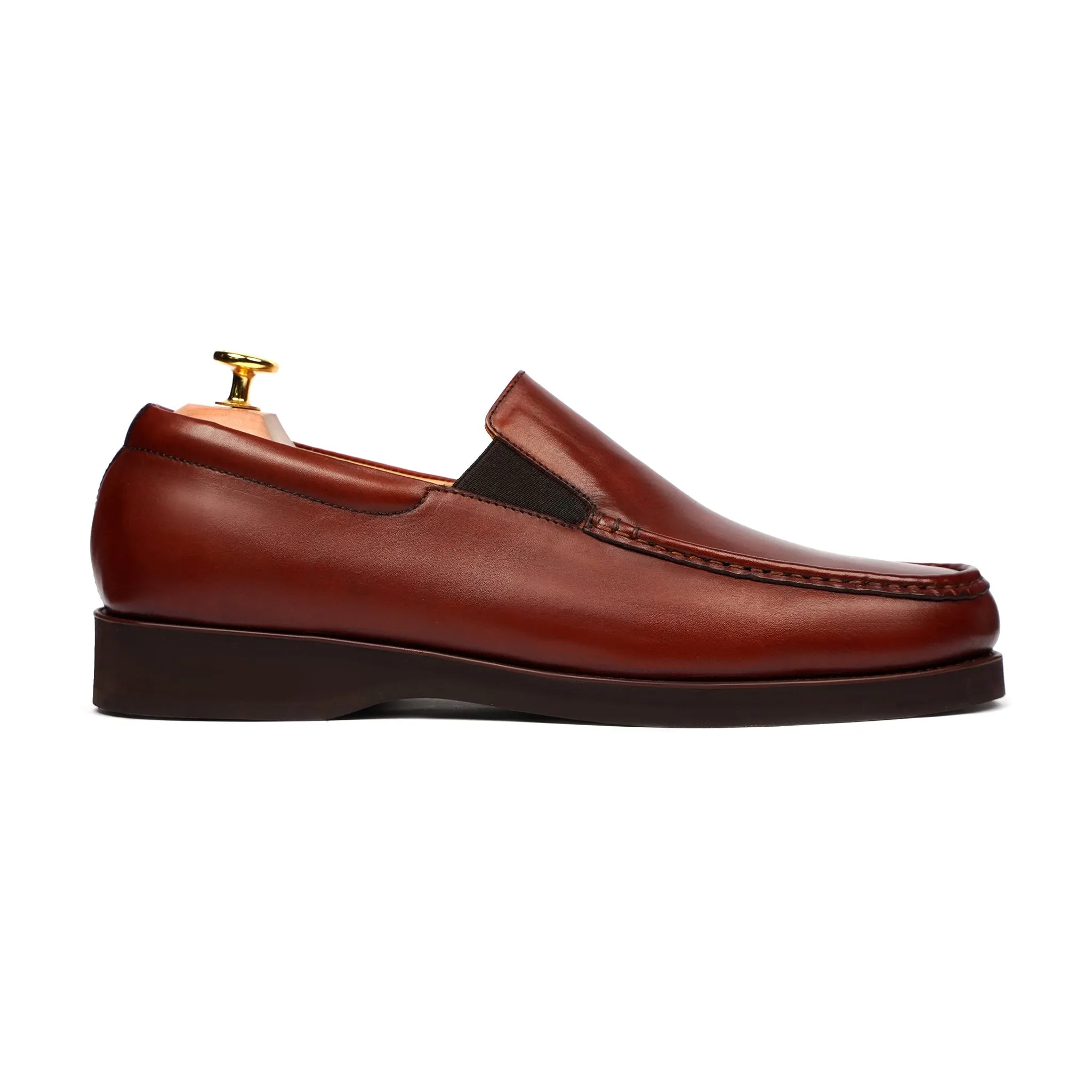 Walkease - Men's Burgendy Calf Leather Loafer