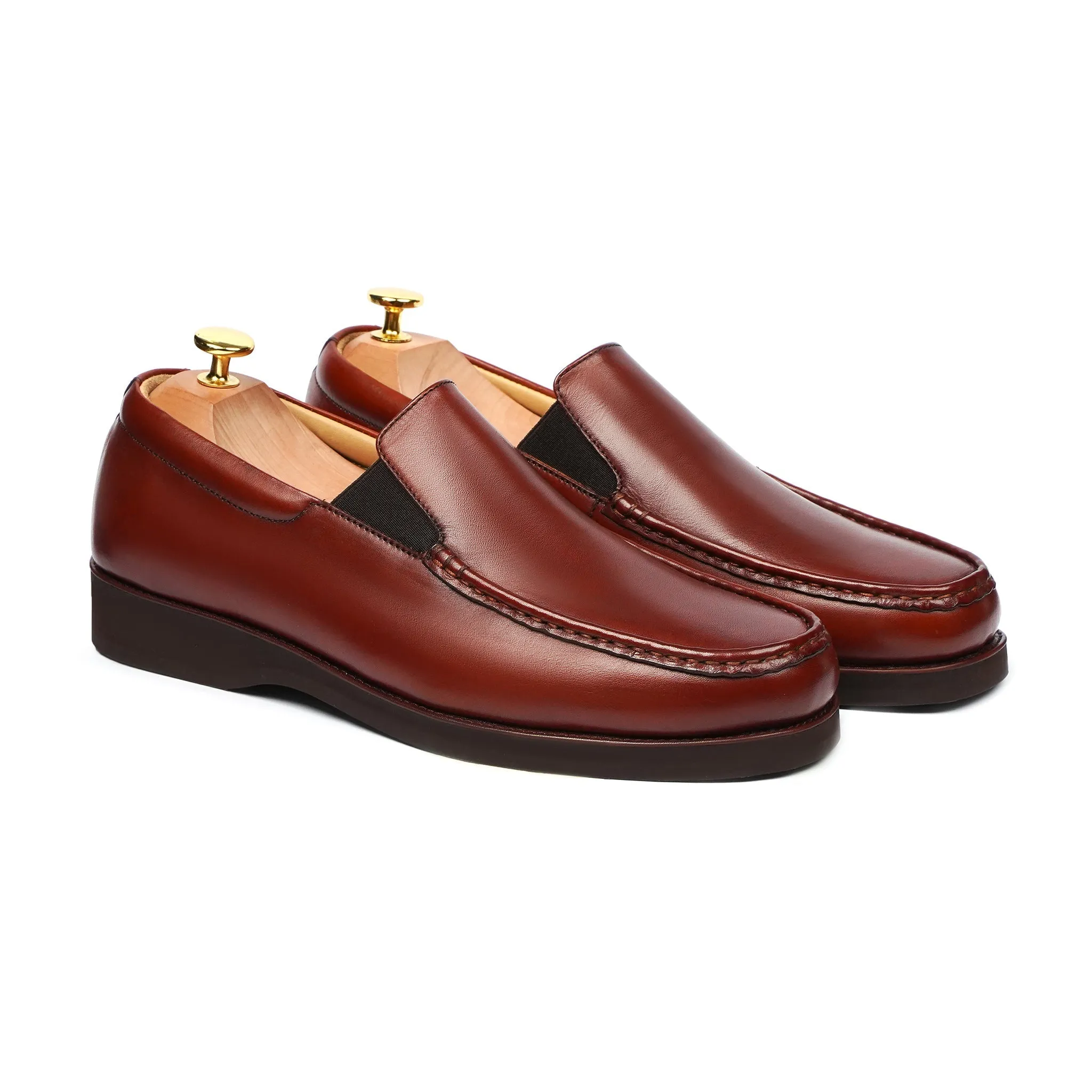 Walkease - Men's Burgendy Calf Leather Loafer