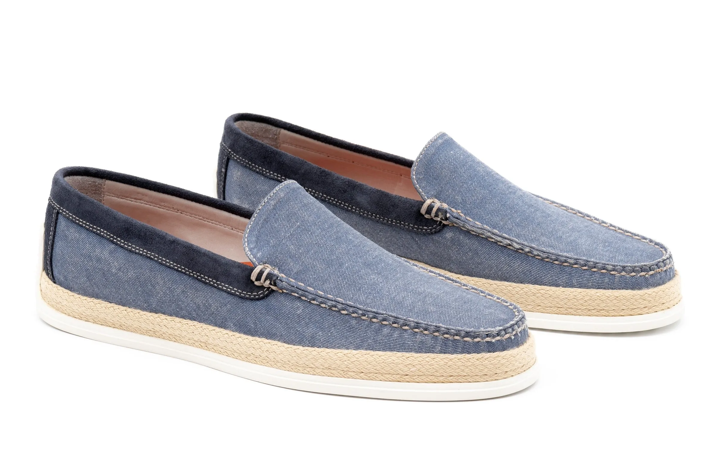 Watercolor Canvas Venetian Loafers - Ocean