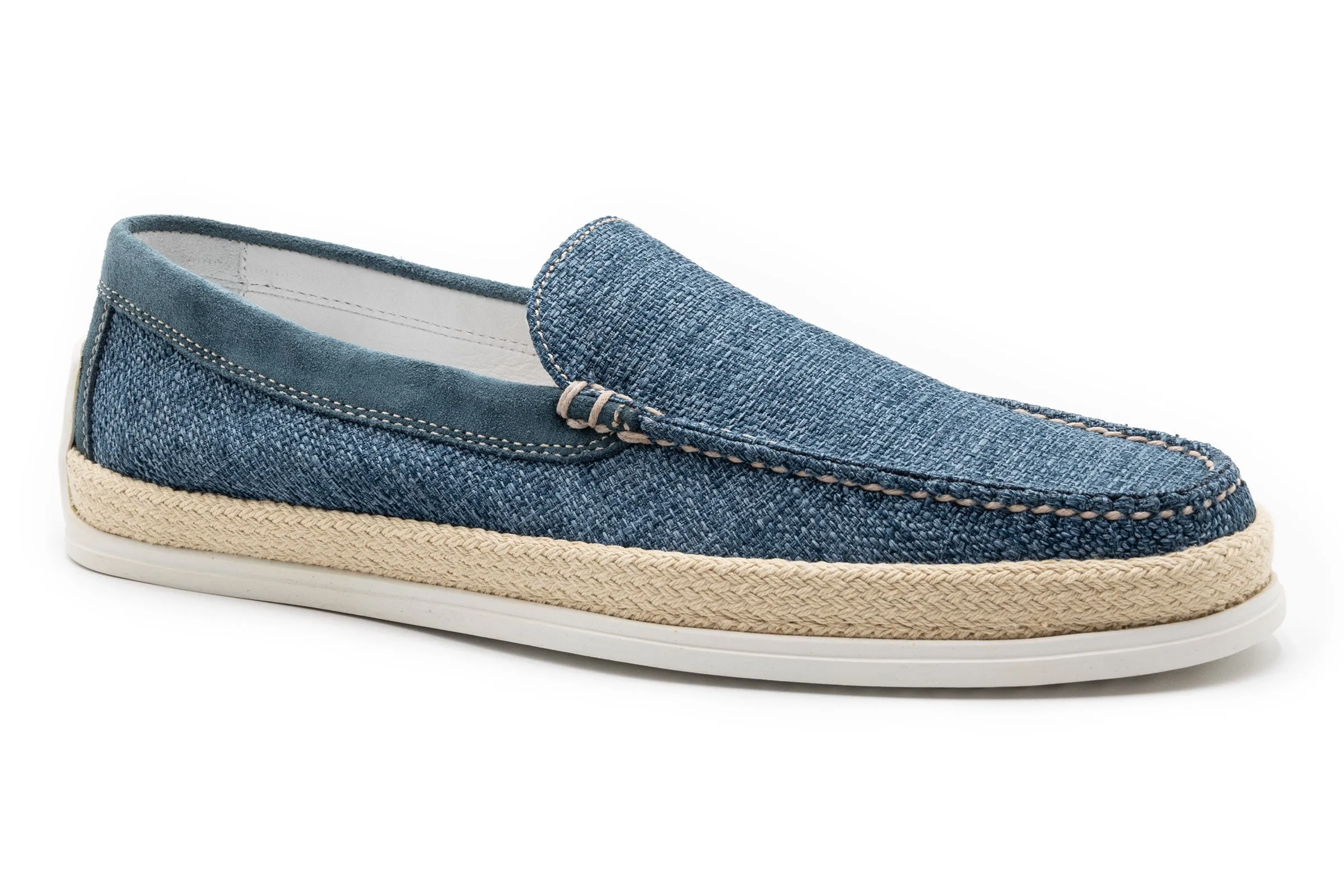 Watercolor Cotton Venetian Loafers - Ocean