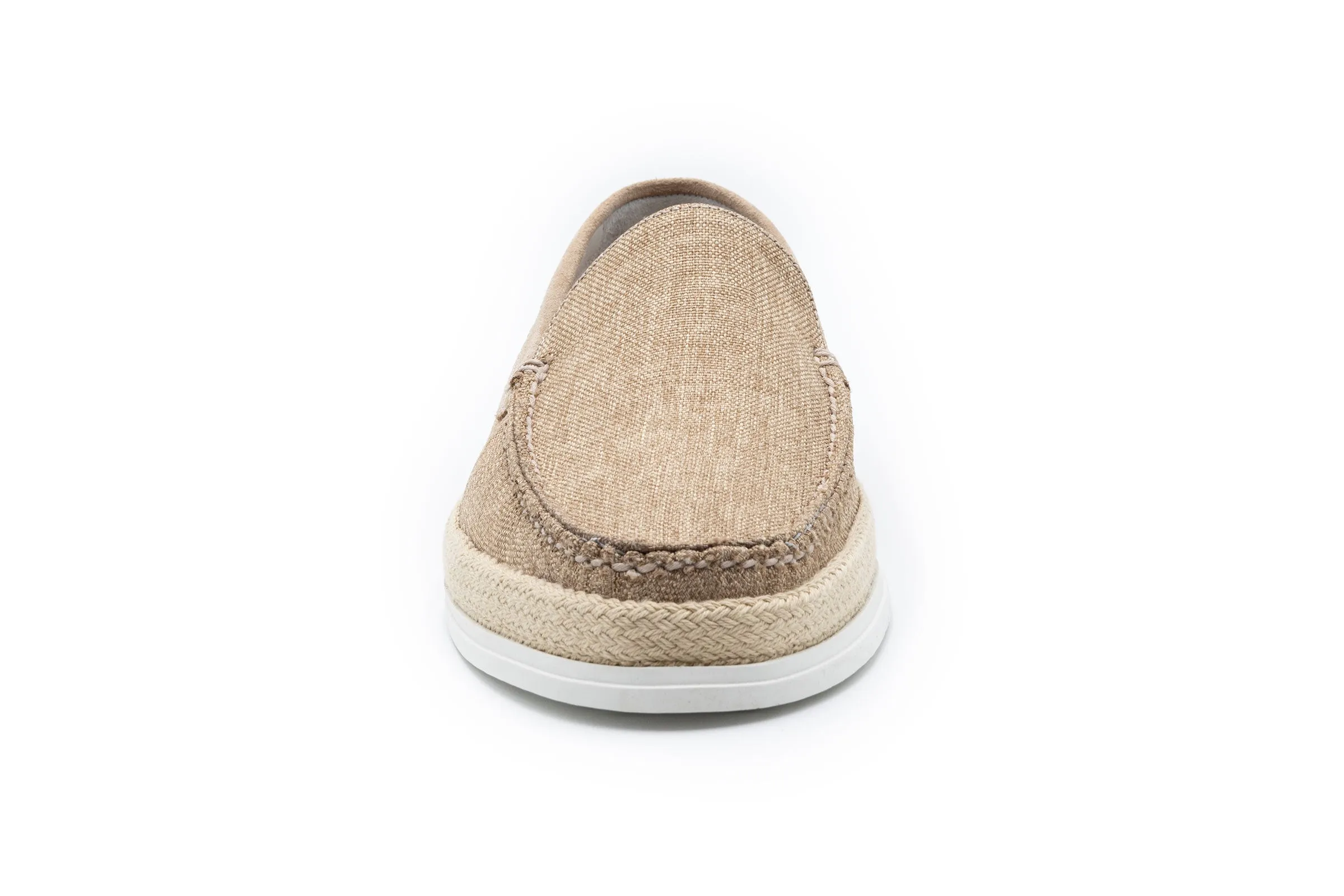 Watercolor Cotton Venetian Loafers - Sand