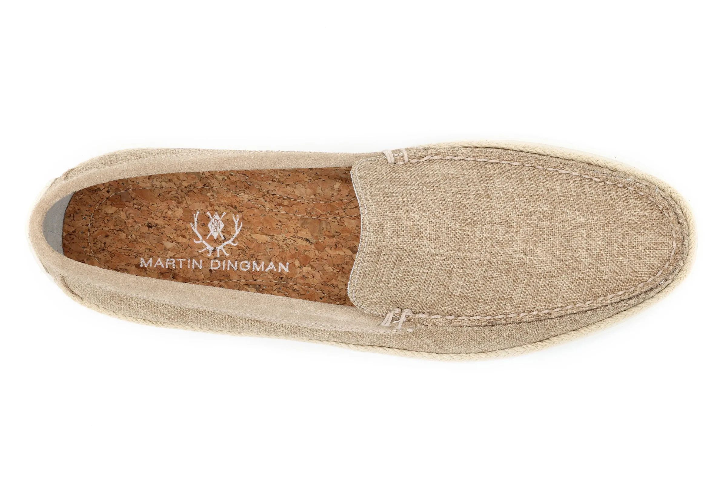 Watercolor Cotton Venetian Loafers - Sand