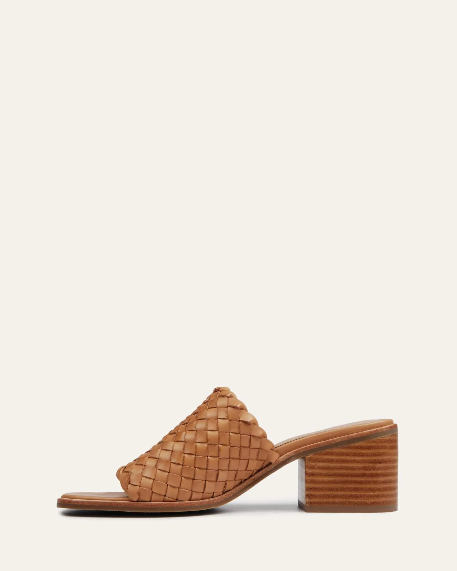 WHALER MID HEEL SANDALS TAN LEATHER