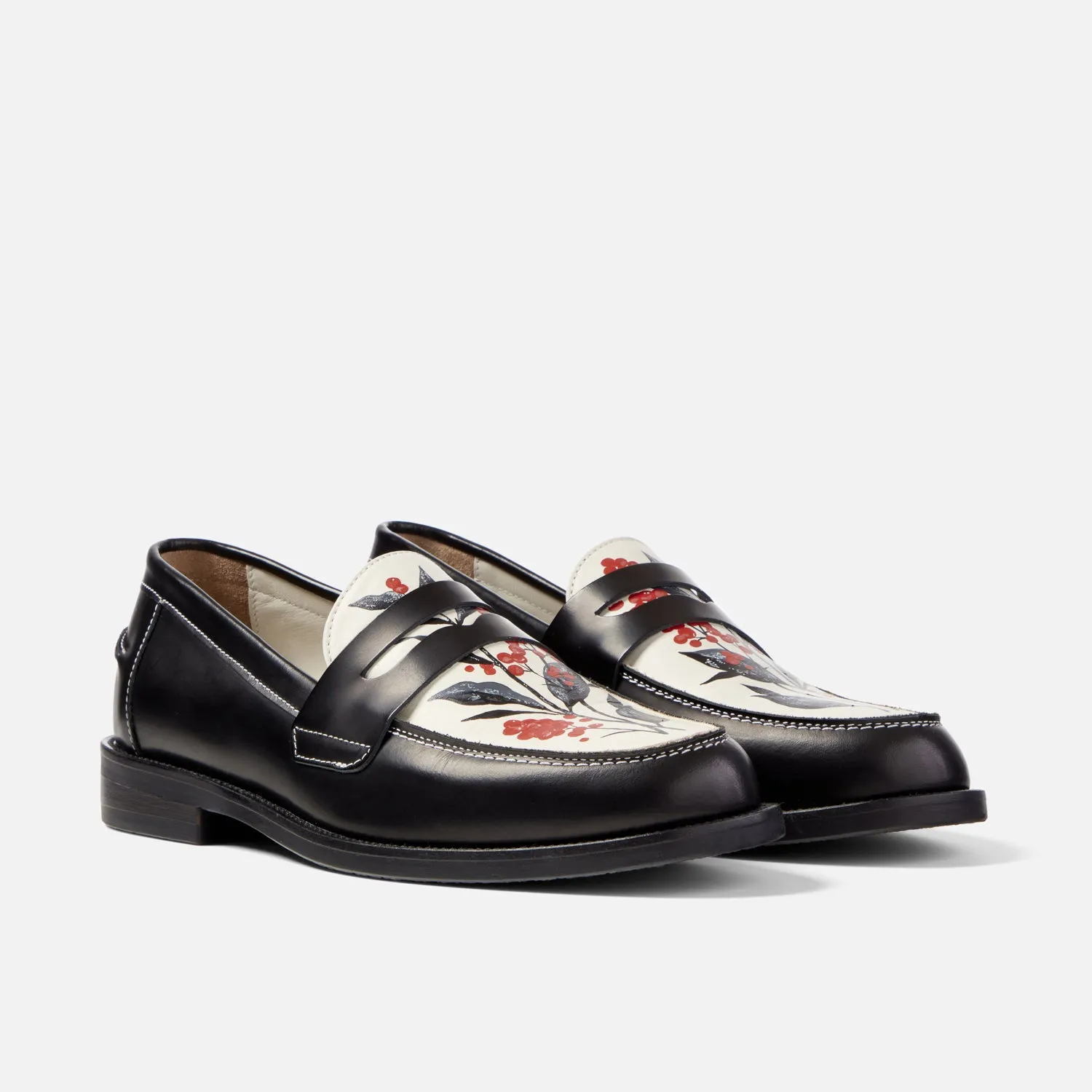 Wilde Hand-Painted Berry Penny Loafer - Men's