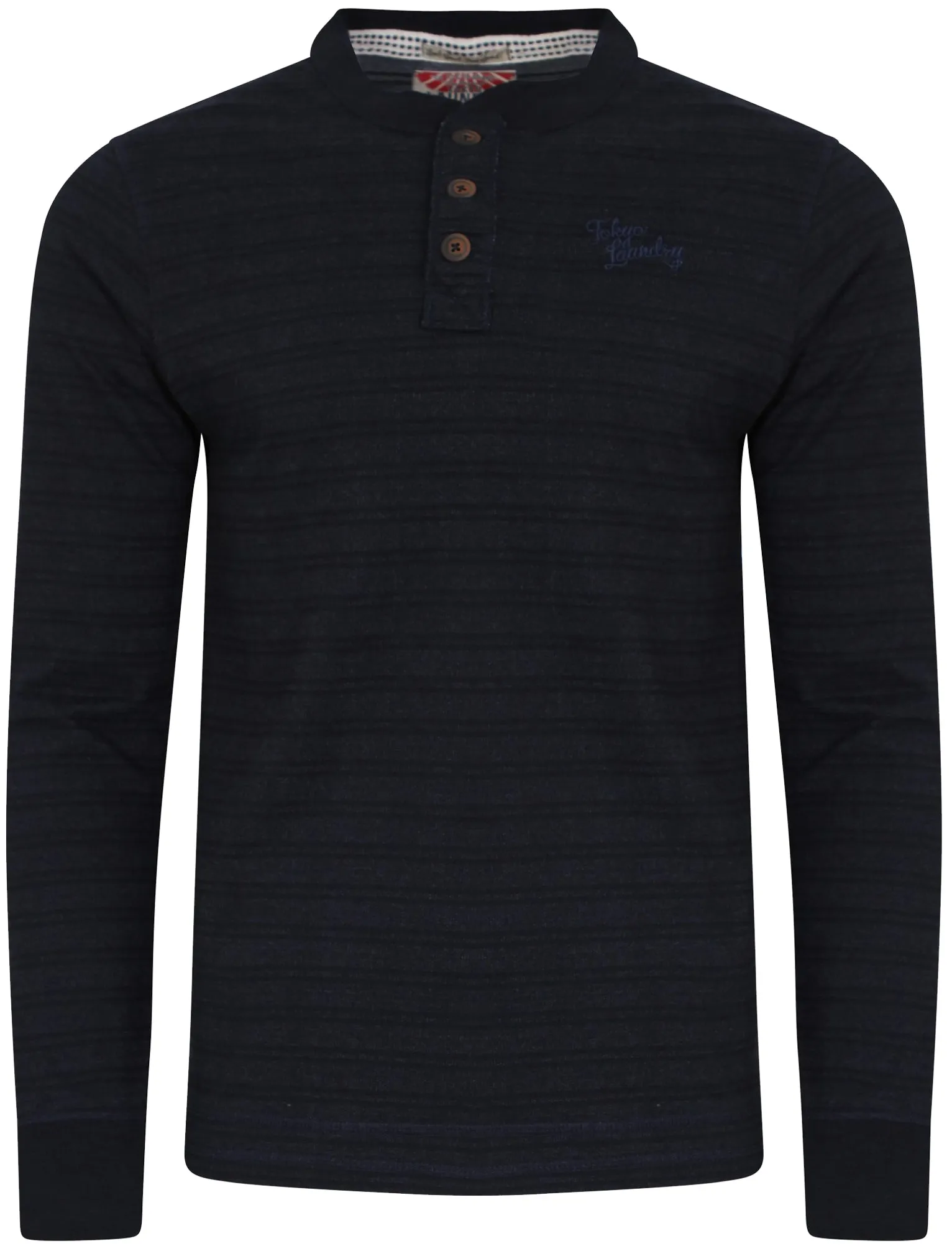 Winter Peak Henley Long Sleeve Top in Dark Navy - Tokyo Laundry