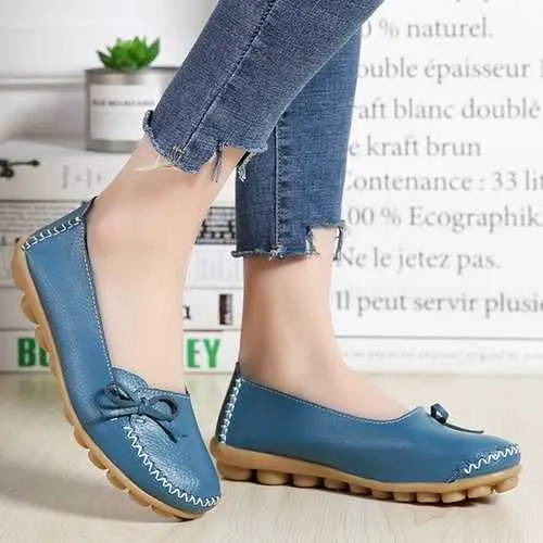 Women Casual Leather Comfy Flat Loafers