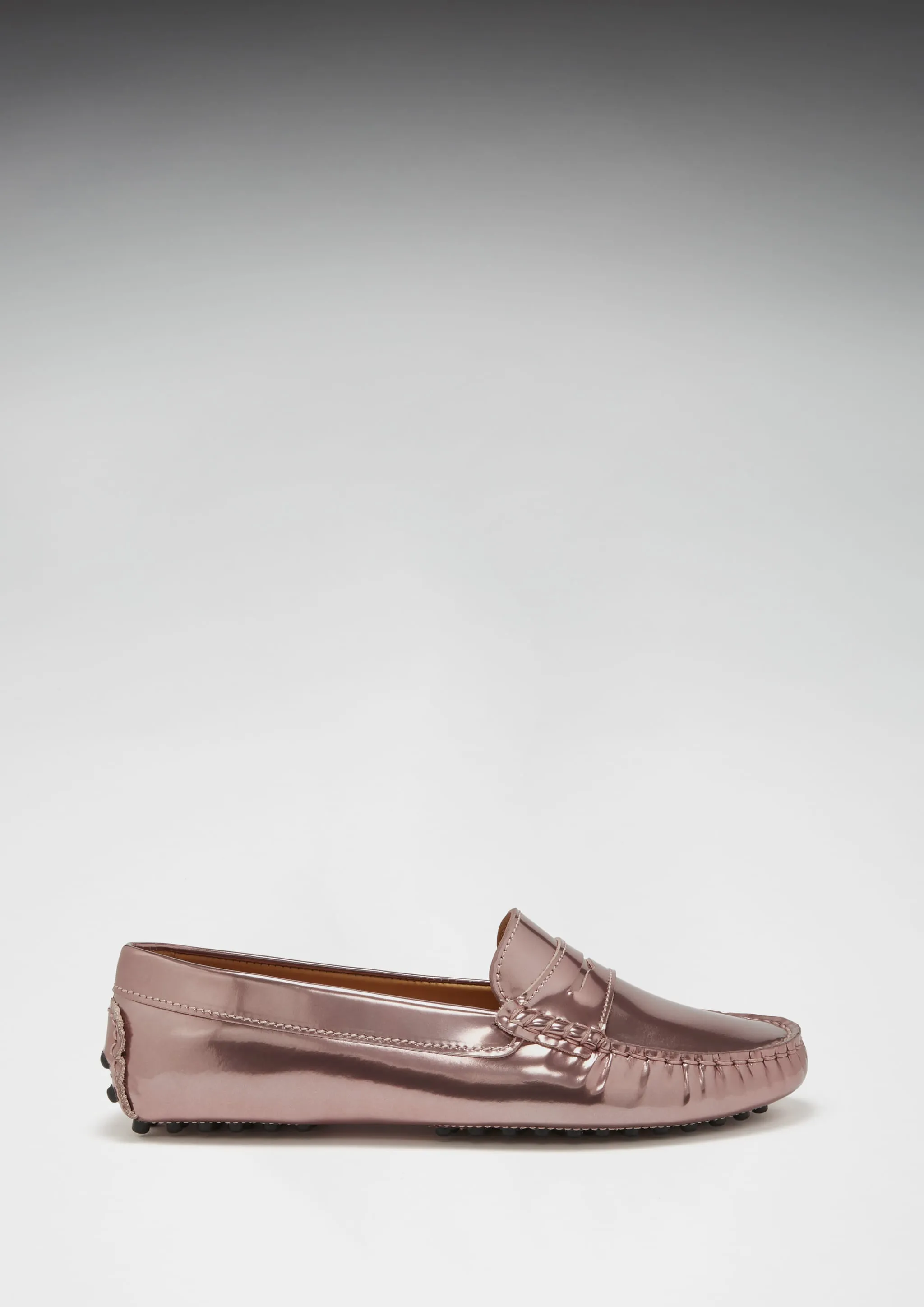 Women's Penny Driving Loafers, rose gold patent leather