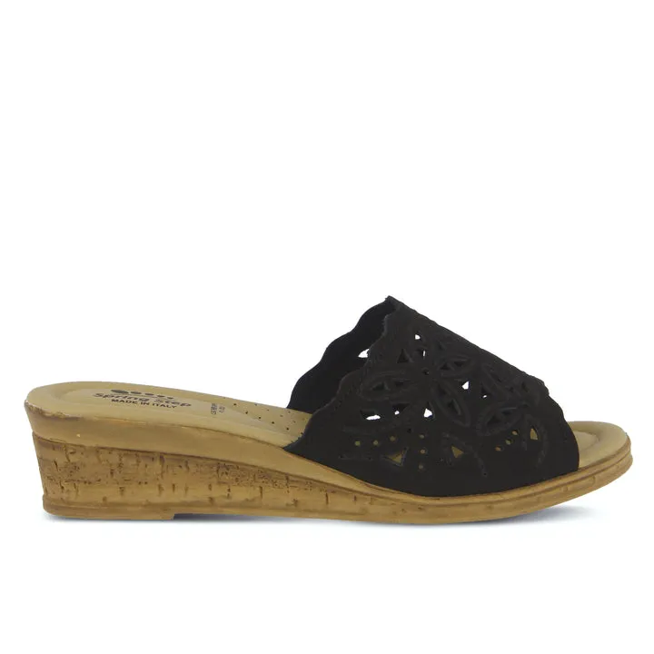 Women's Spring Step Estella Black Sandal