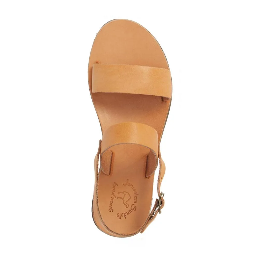 Ziv - Leather Double Strap Sandal | Tan